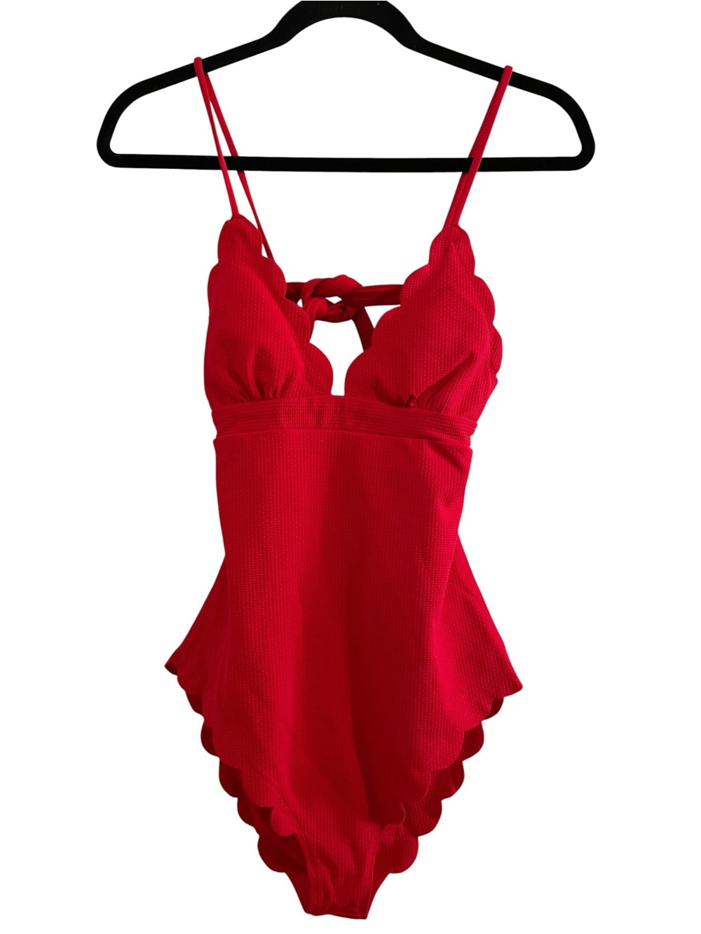 Marysia Swim Bright Red Textured One Piece Swimsuit